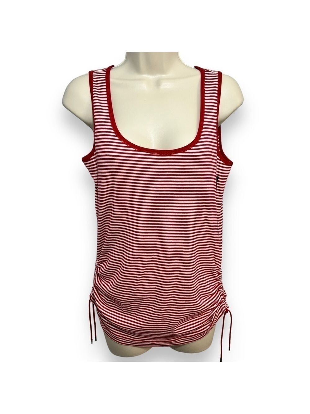 CHAPS Active Women’s Scoop Neck Side Ruching Tank Size Medium